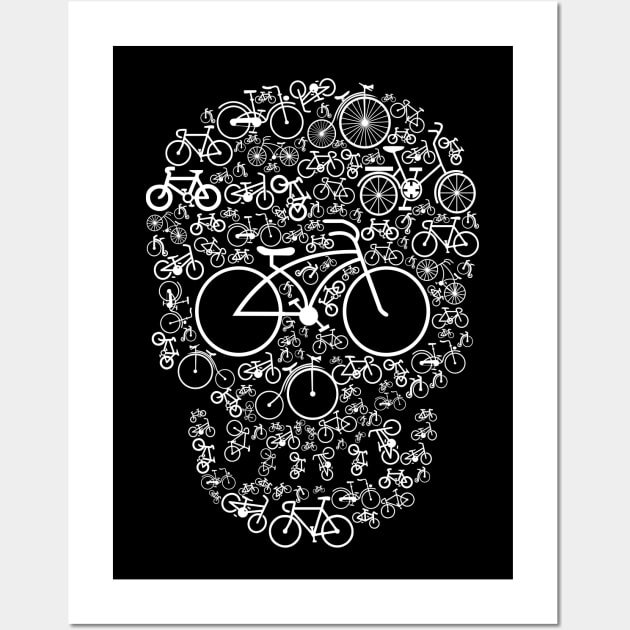 Skull Bicycles Abstract Wall Art by Mako Design 
